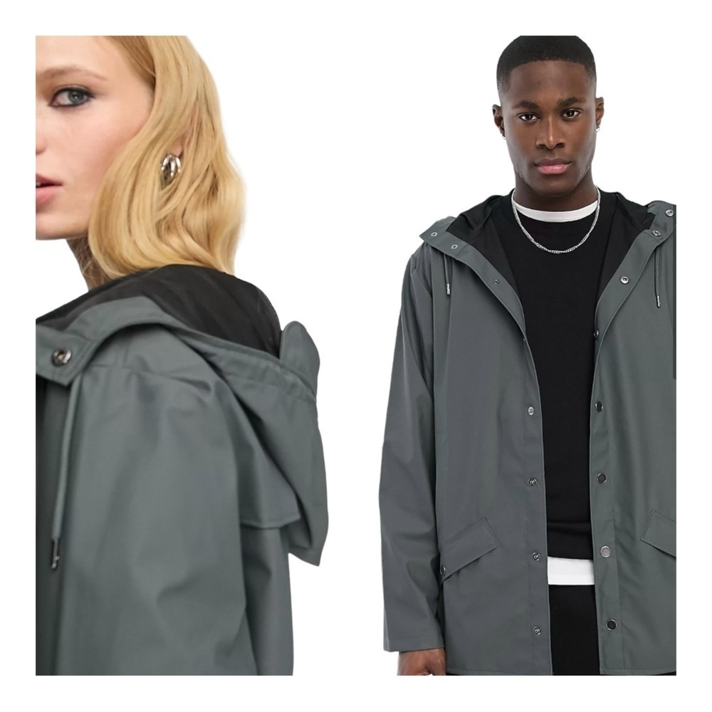 Rains Waterproof Jacket in Slate NWT - Picture 3 of 7